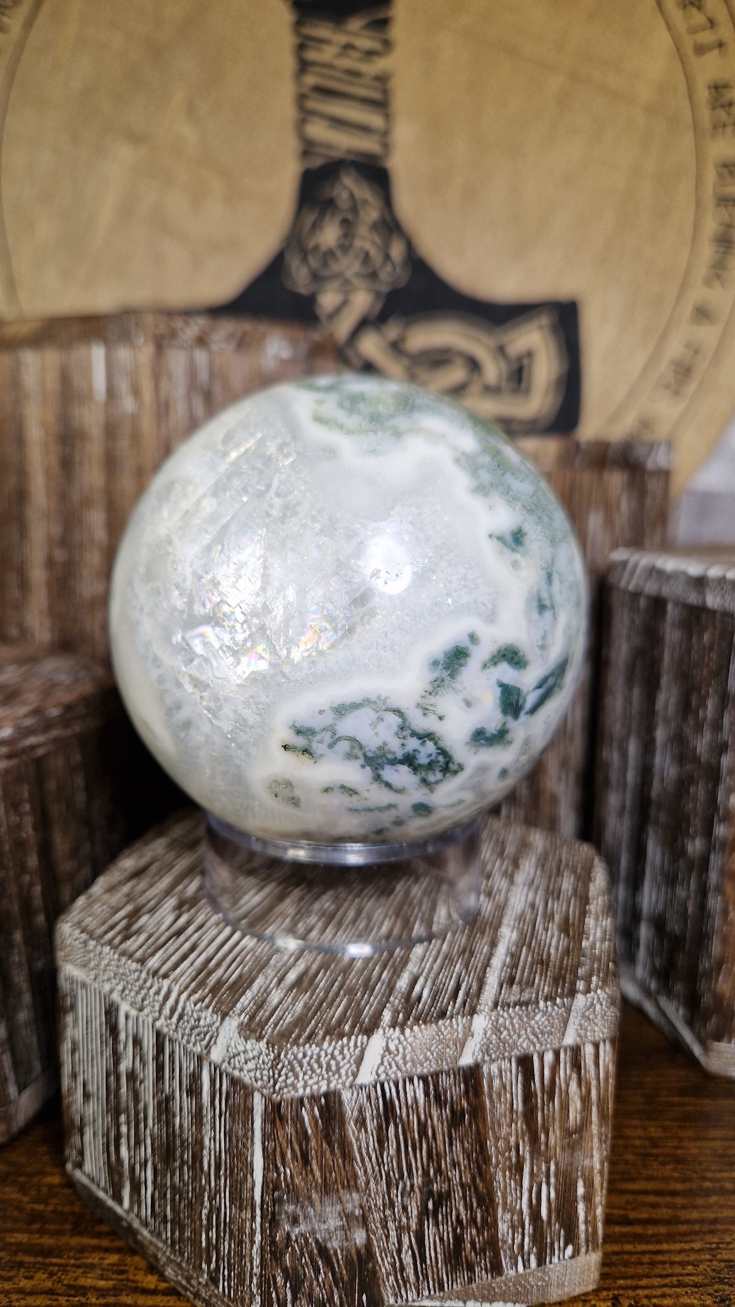 Moss Agate Sphere  - 683