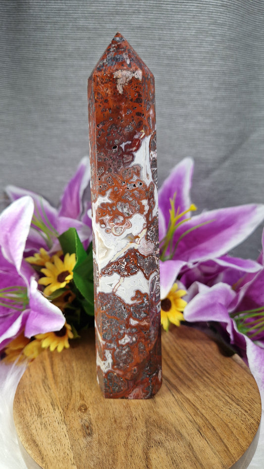 Crazy Lace Agate Tower - 526