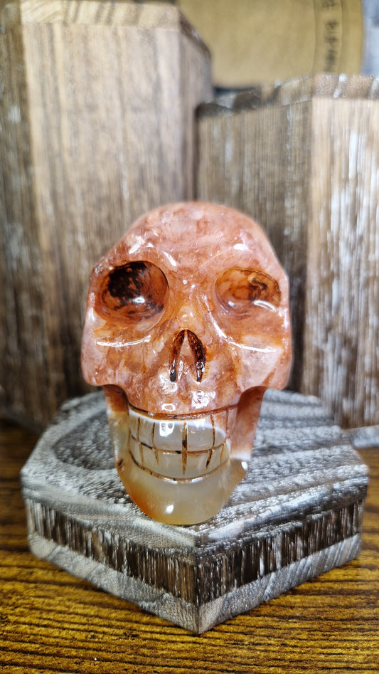 Fire Quartz Skull - 8
