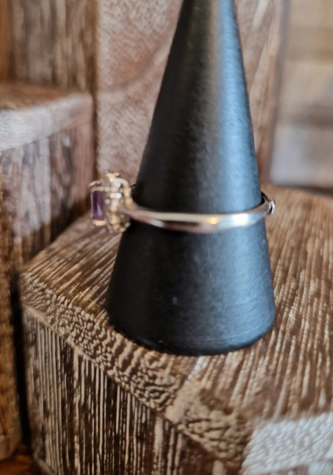 Amethyst Square 2 Adjustable Ring