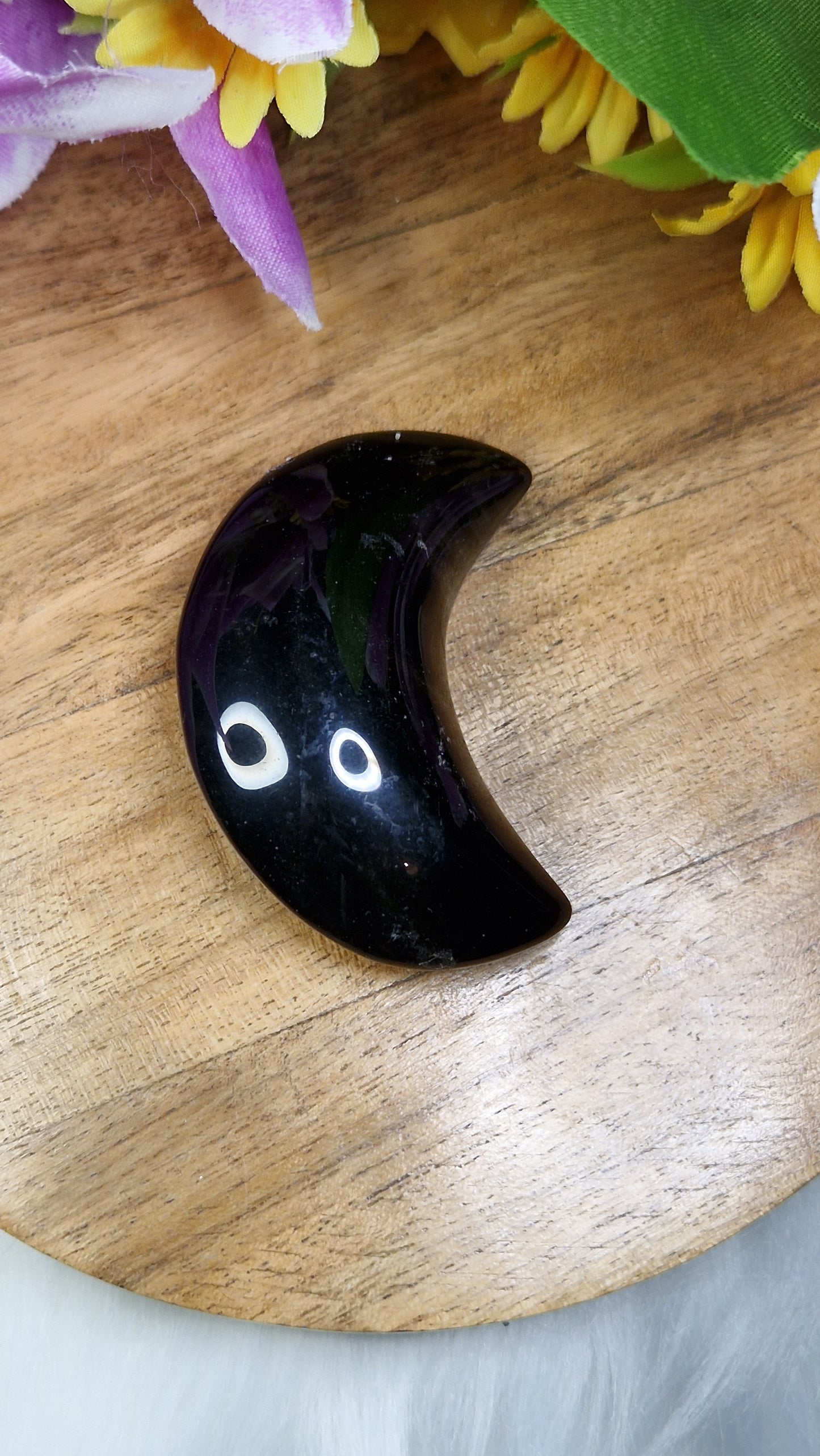 Golden Sheen Obsidian Moon - 5