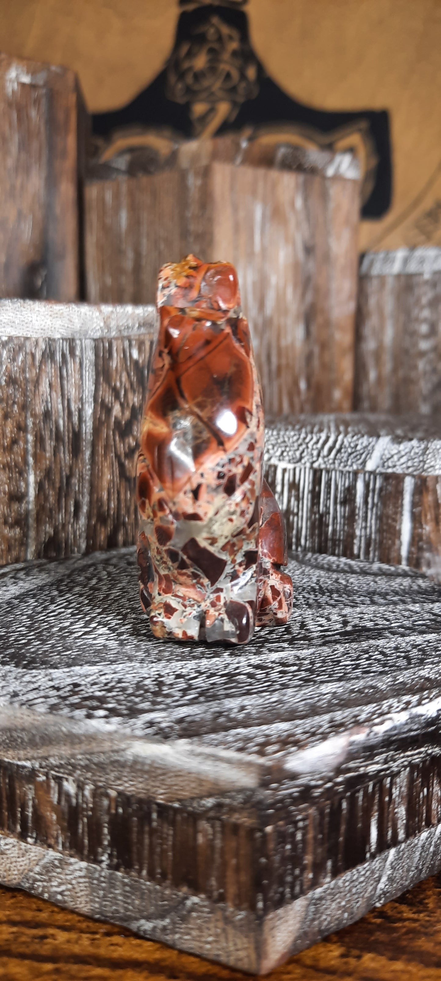 Red Jasper Agate Wolf - 5