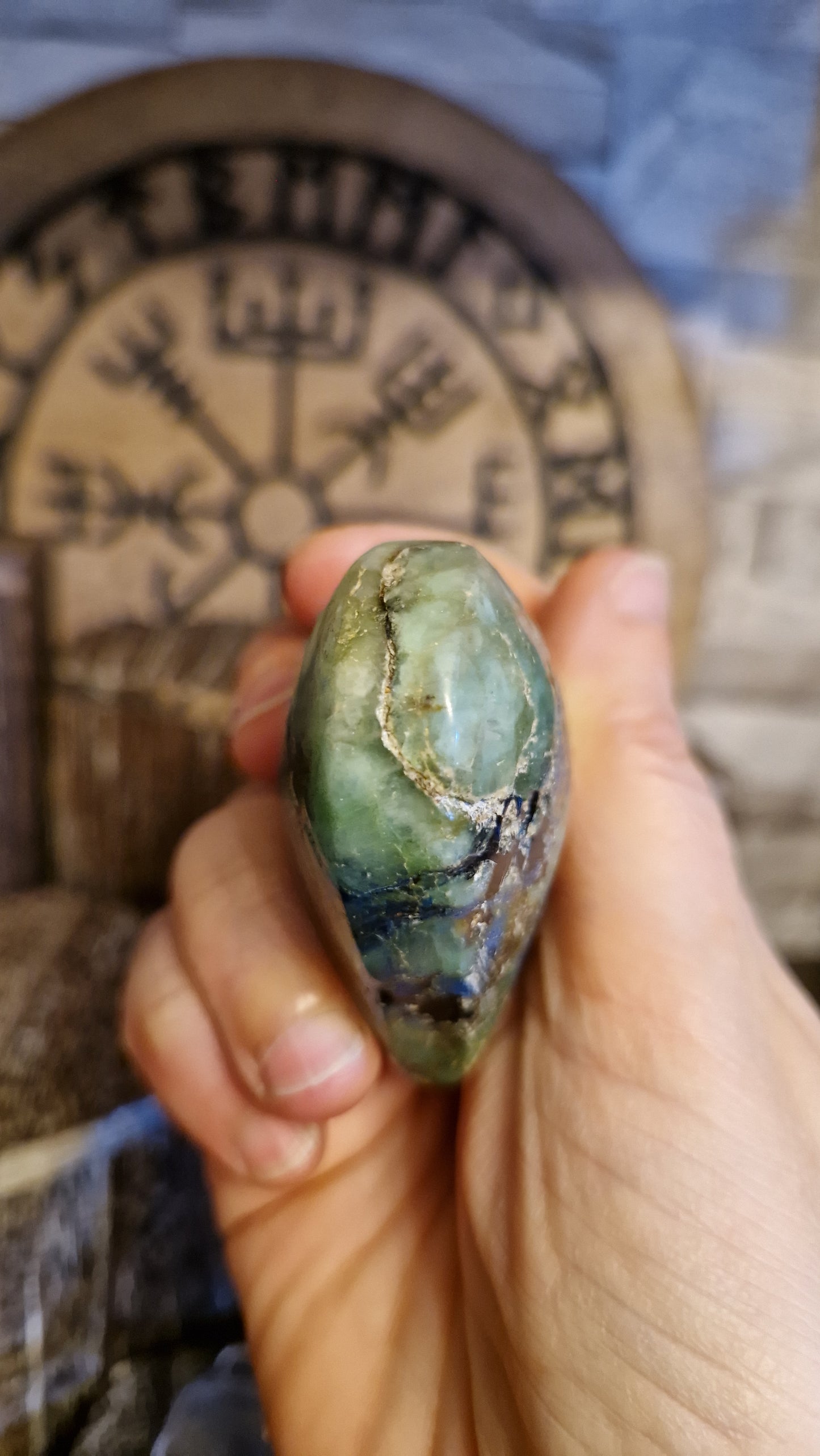 Malachite and Chrysocolla Heart - 33