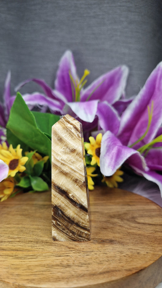 Chocolate Calcite Tower - 26