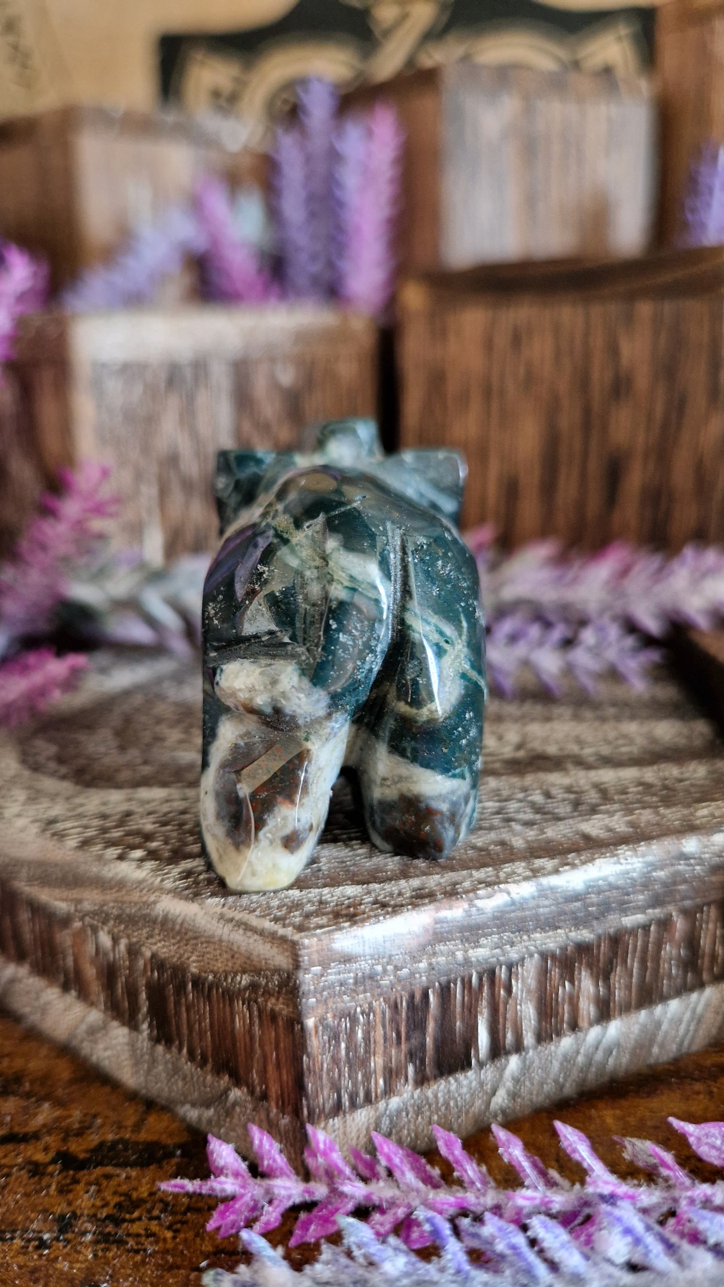 Moss Agate Elephant