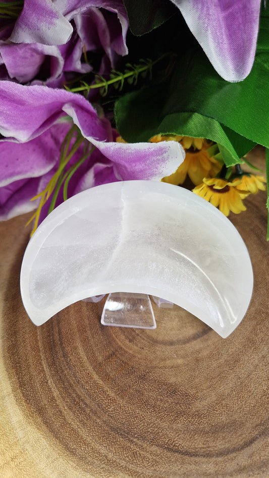 Selenite Moon Bowl - 560