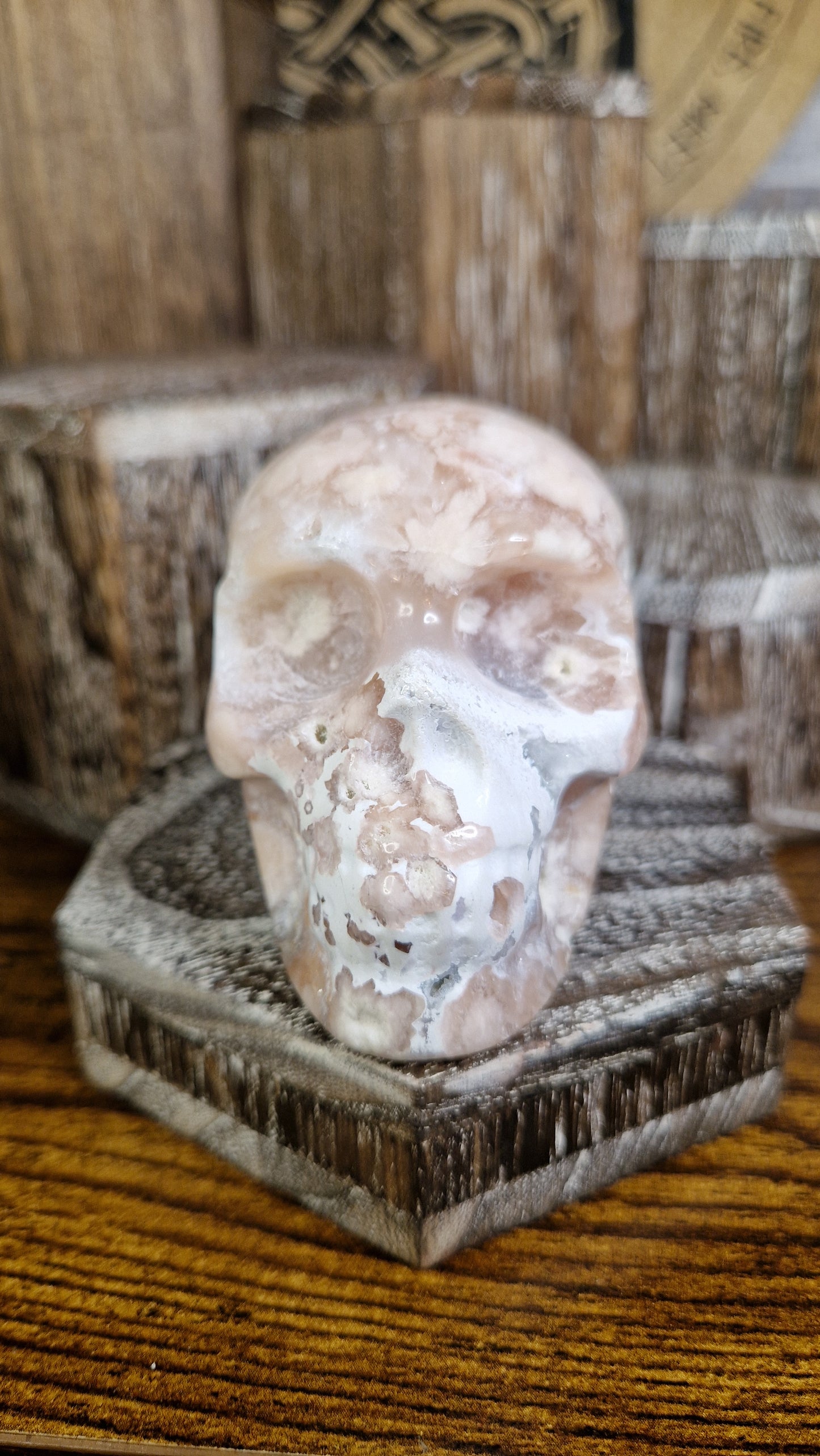 Flower Agate Skull - 9