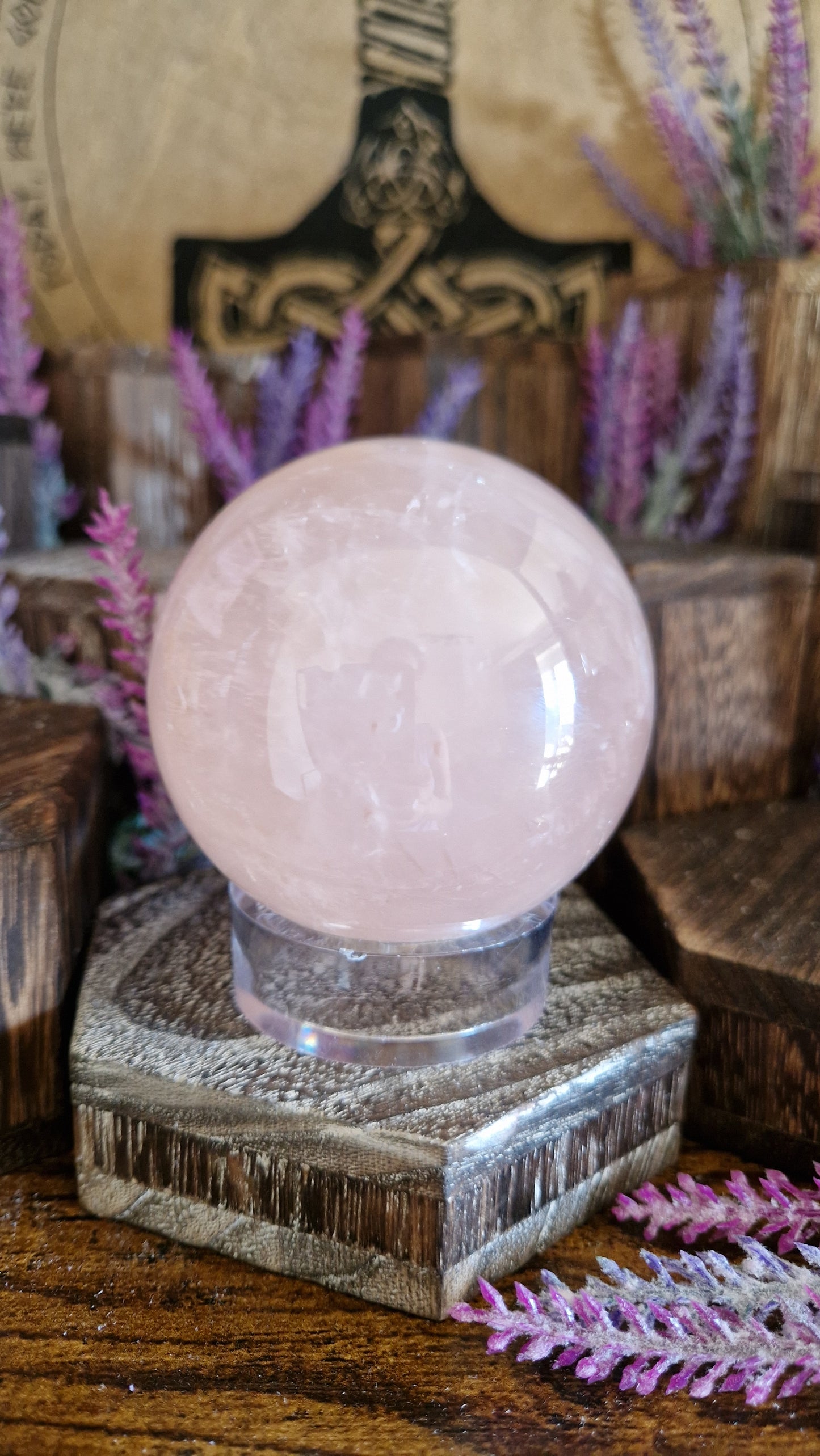 Rose Quartz Sphere - 129