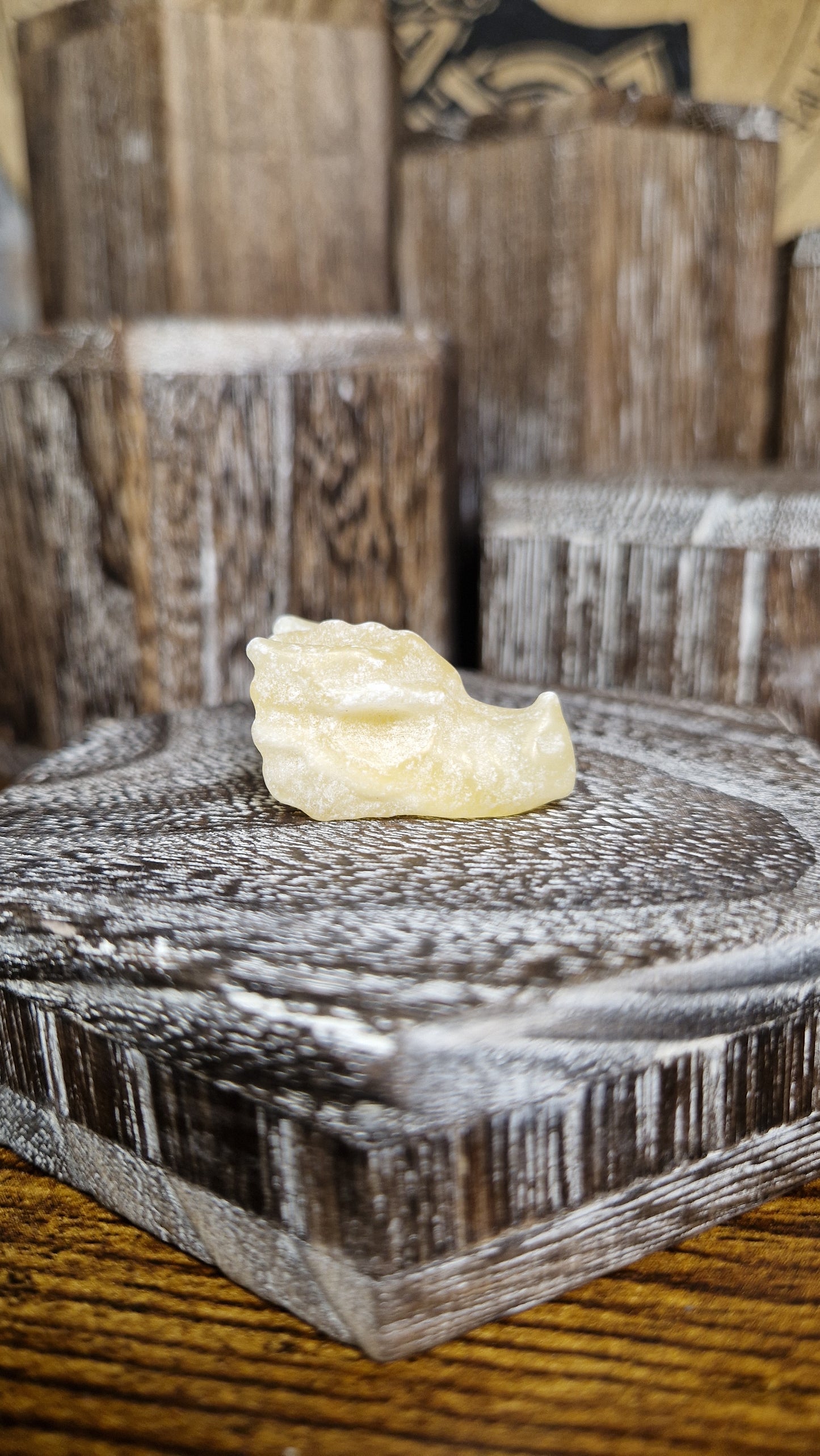 Yellow Calcite Dragon's Head - 18