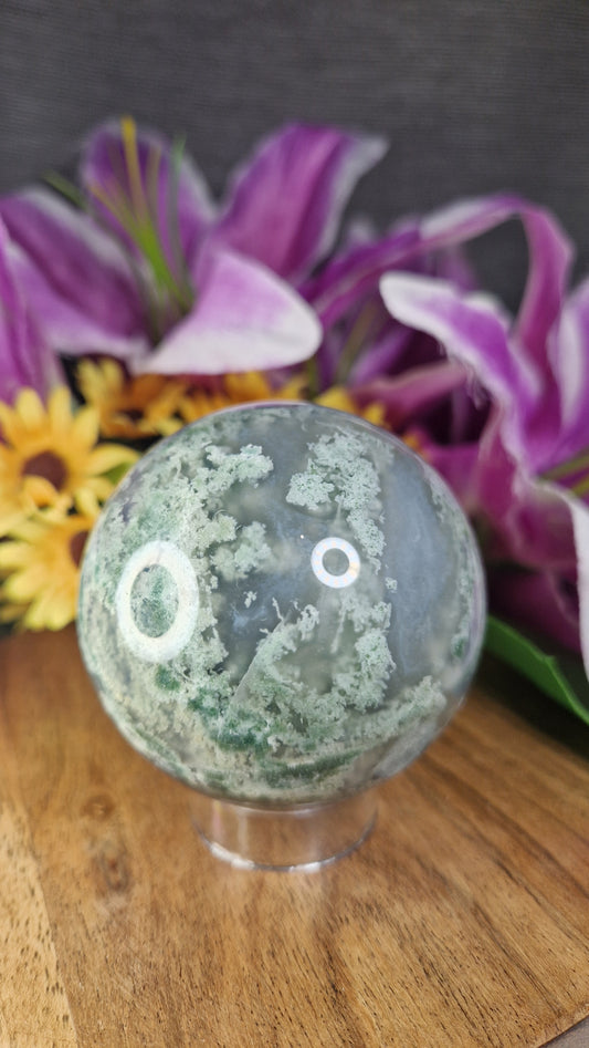 Moss Agate Sphere - 107