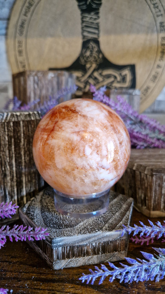 Red Fire Quartz Sphere - 141