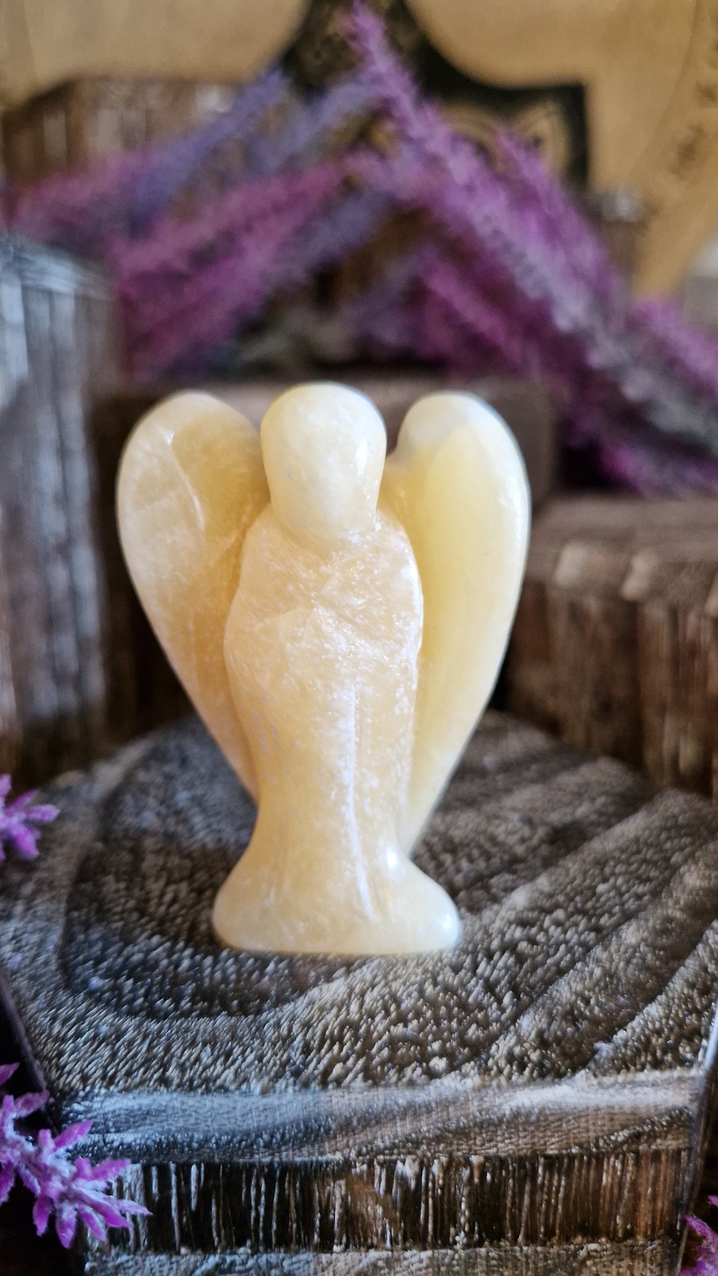 Yellow Calcite Angel - 10