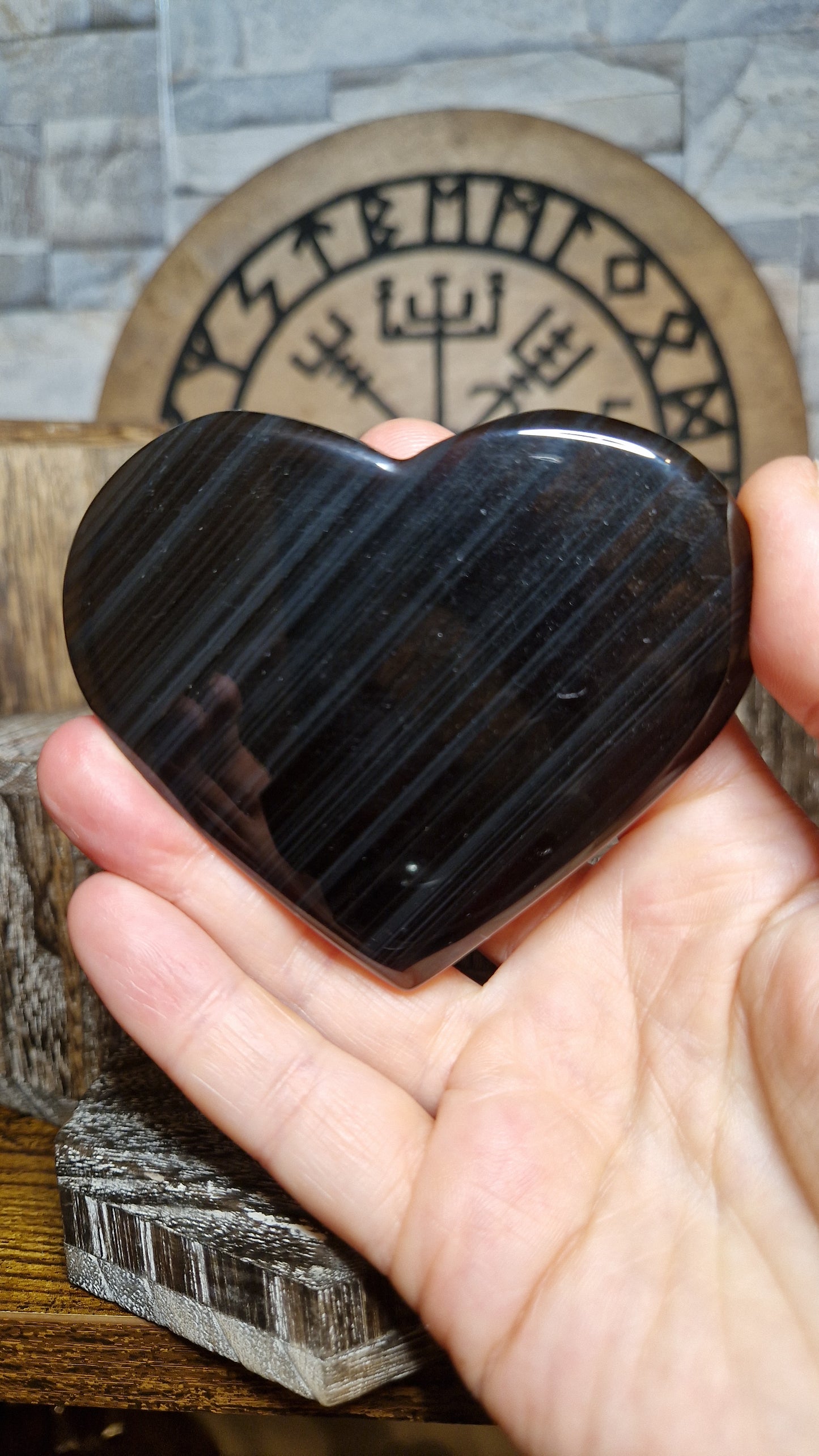 Ice Obsidian/Midnight Obsidian Heart - 18
