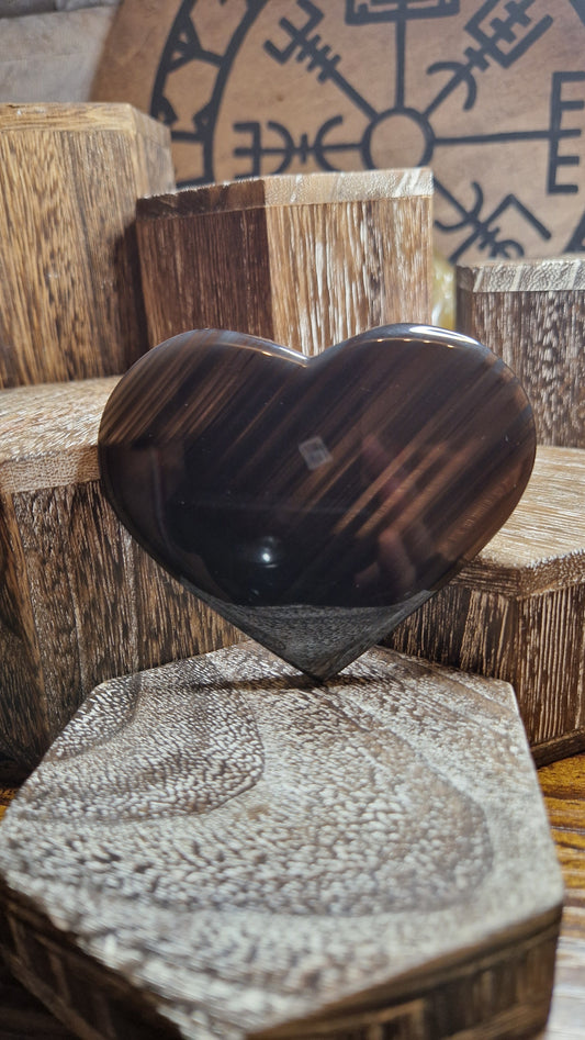 Ice Obsidian/Midnight Obsidian Heart - 18