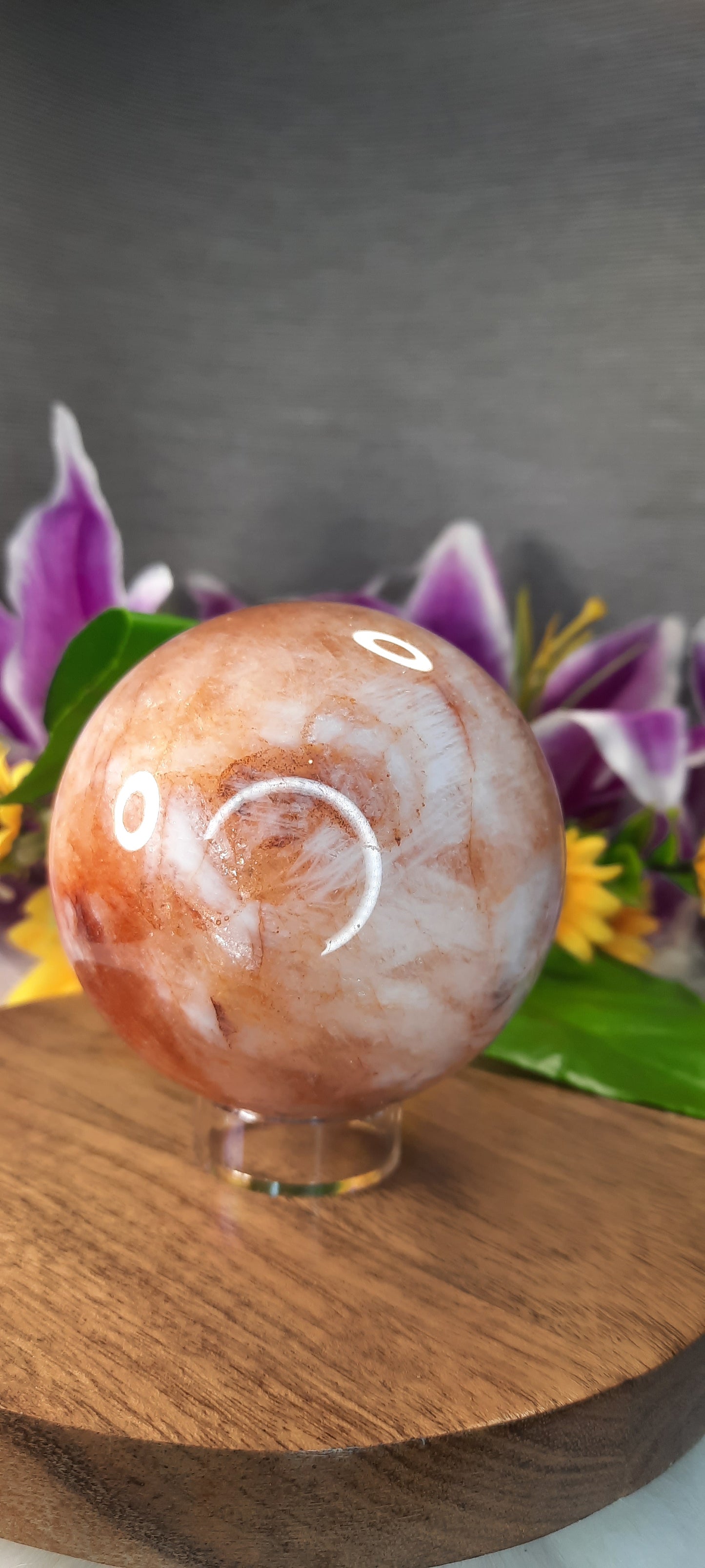 Fire Quartz Sphere  - 492