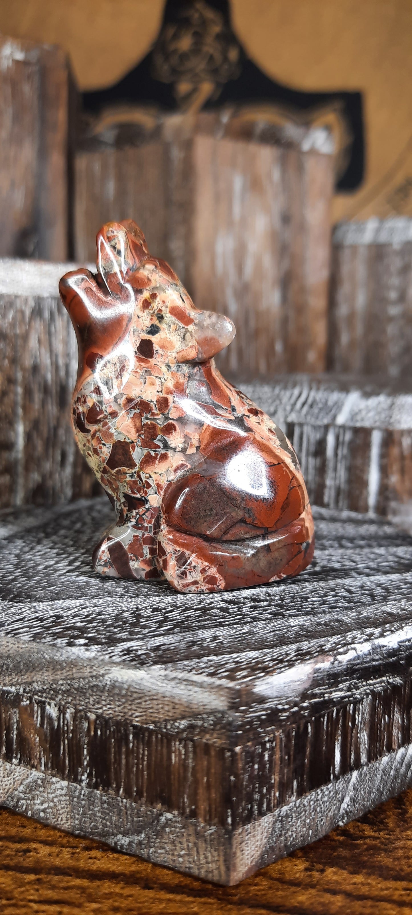 Red Jasper Agate Wolf - 5
