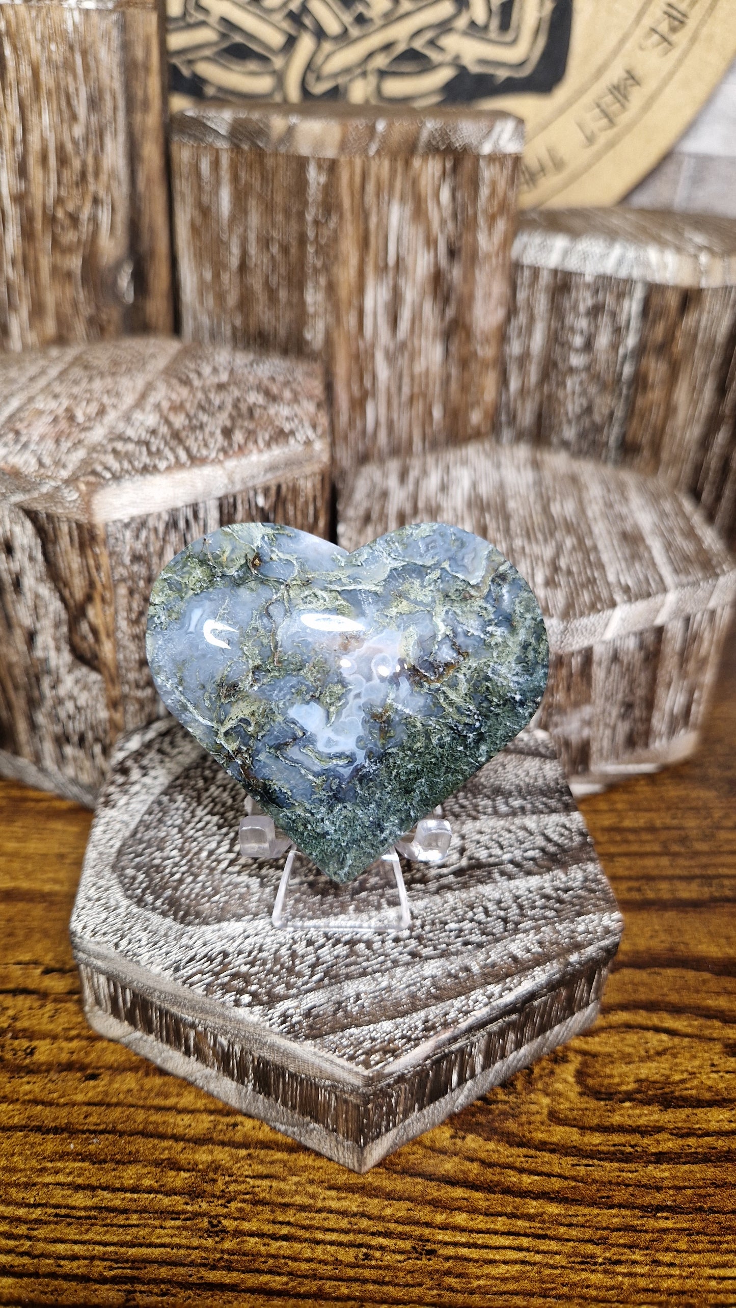 Moss Agate Heart - 59
