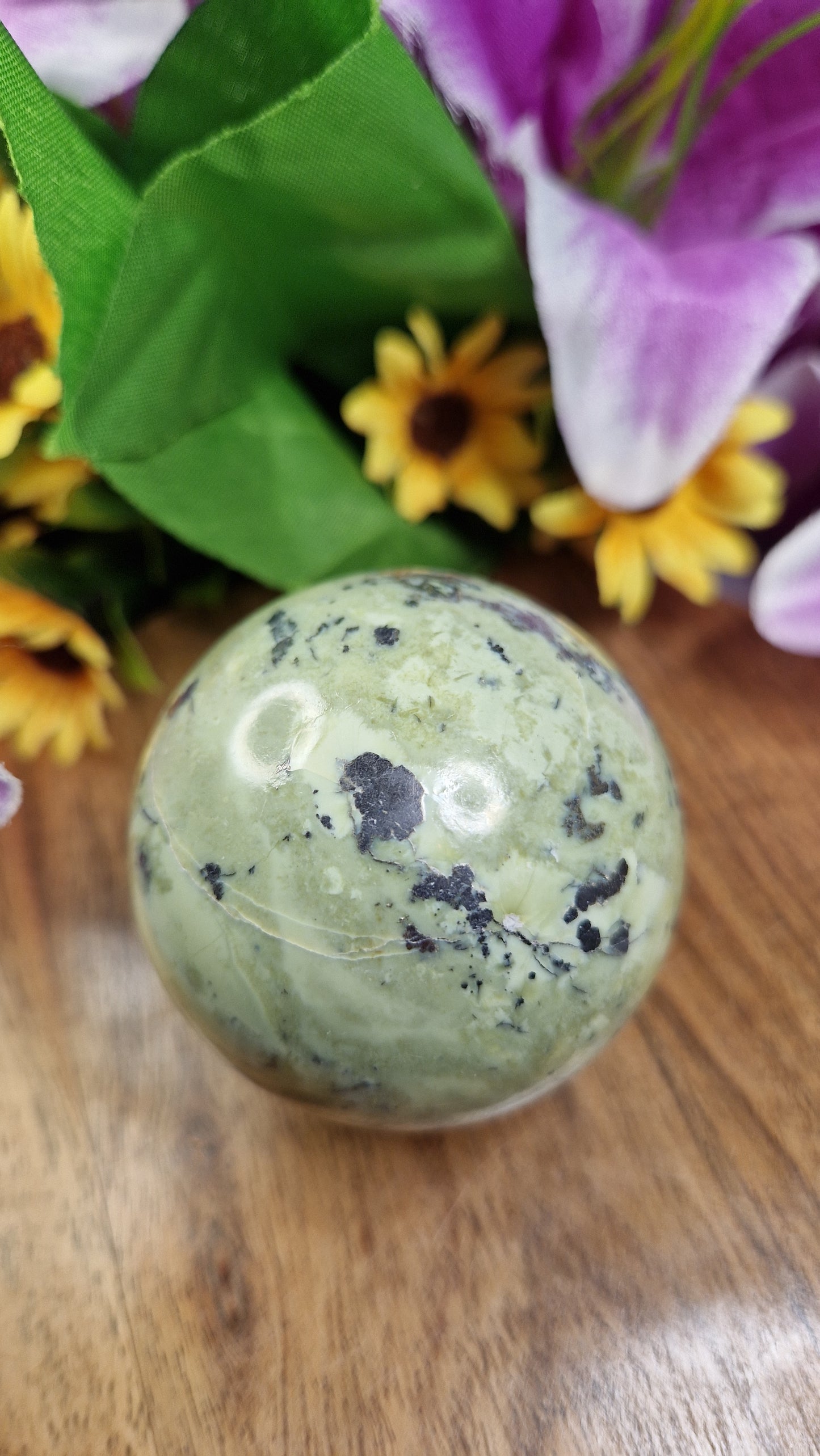 Serpentine/Pyrite Sphere - 515