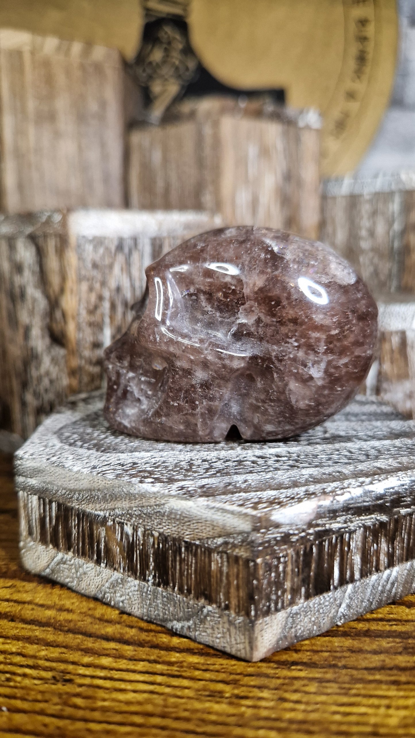 Strawberry Quartz Skull - 13