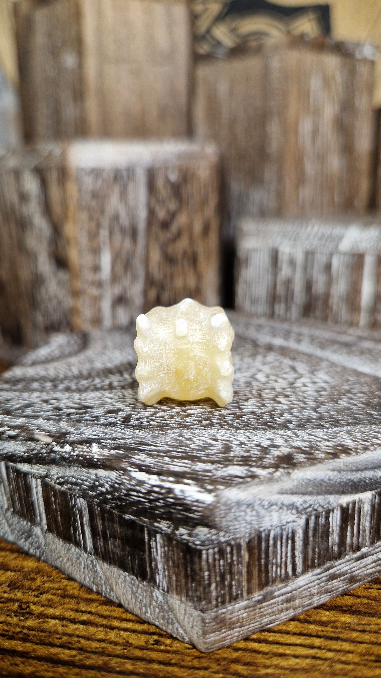 Yellow Calcite Dragon's Head - 18