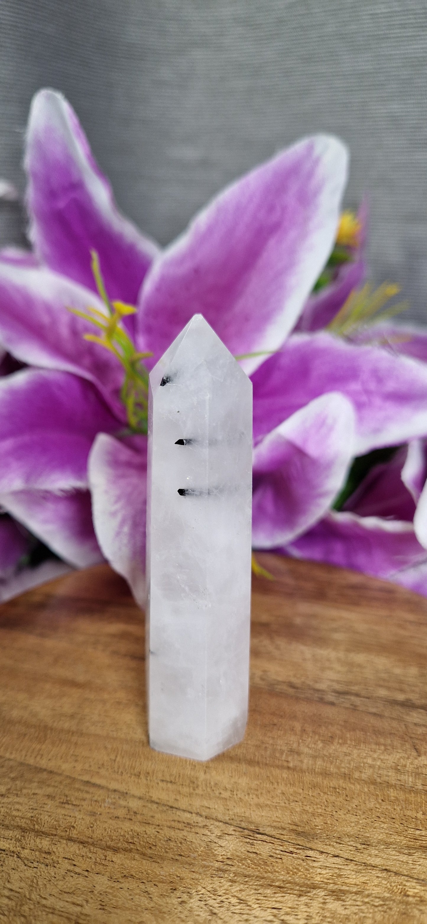 Tourmalineted Quartz Tower - 136