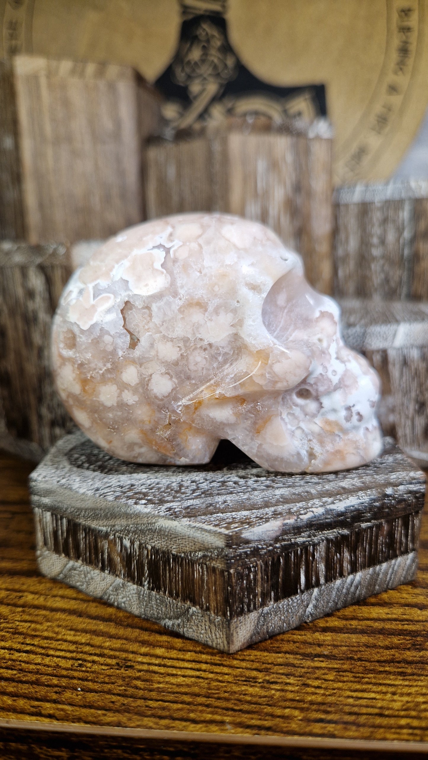 Flower Agate Skull - 9