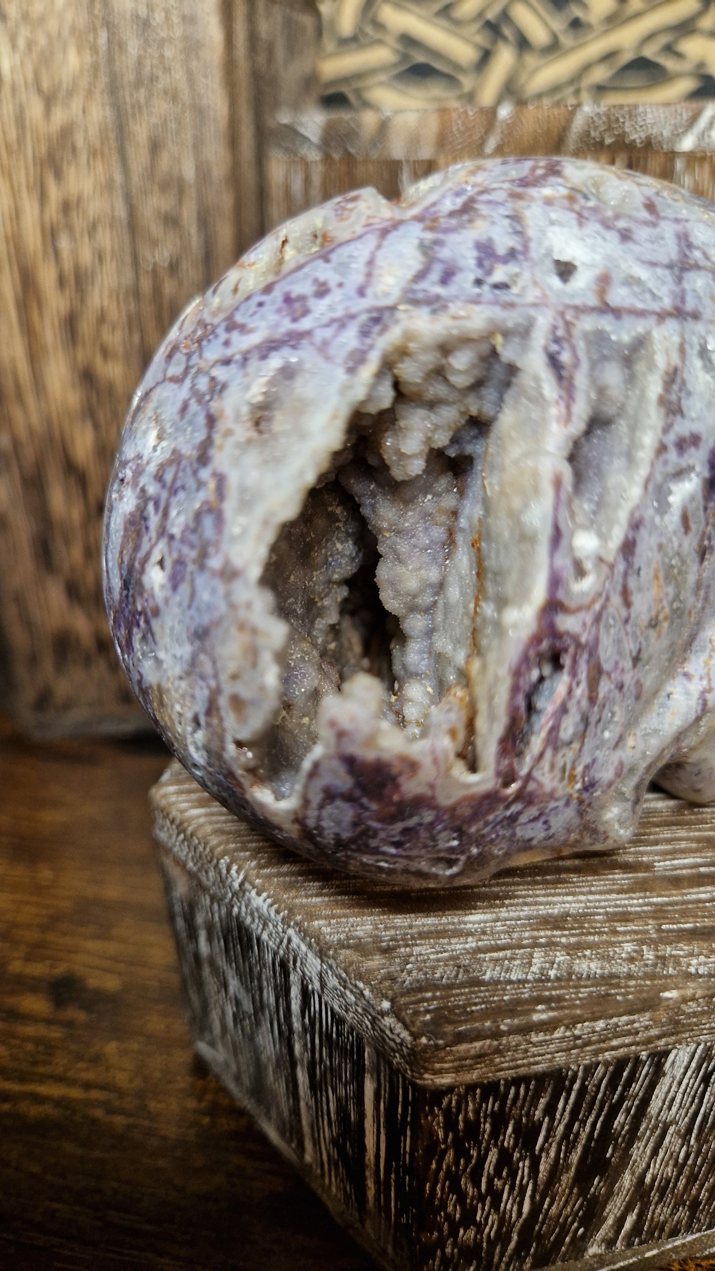 Purple Sphalerite Skull - 1