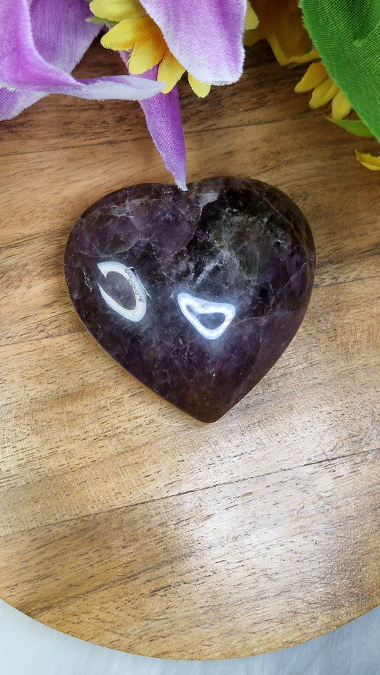 Chevron Amethyst Heart - 392