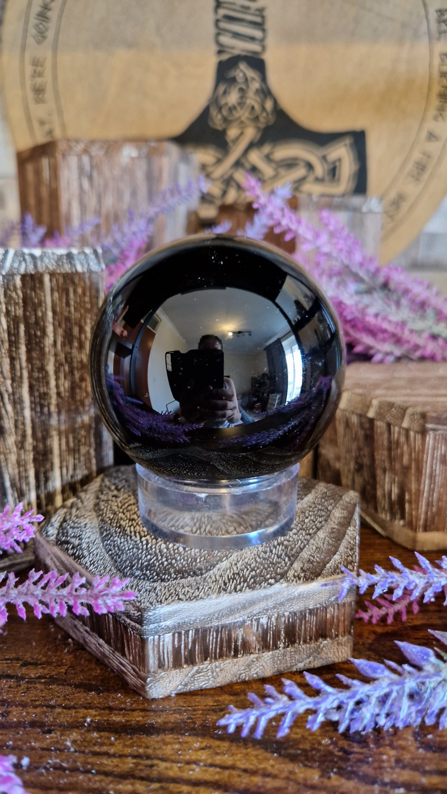 Black Obsidian Sphere - 138