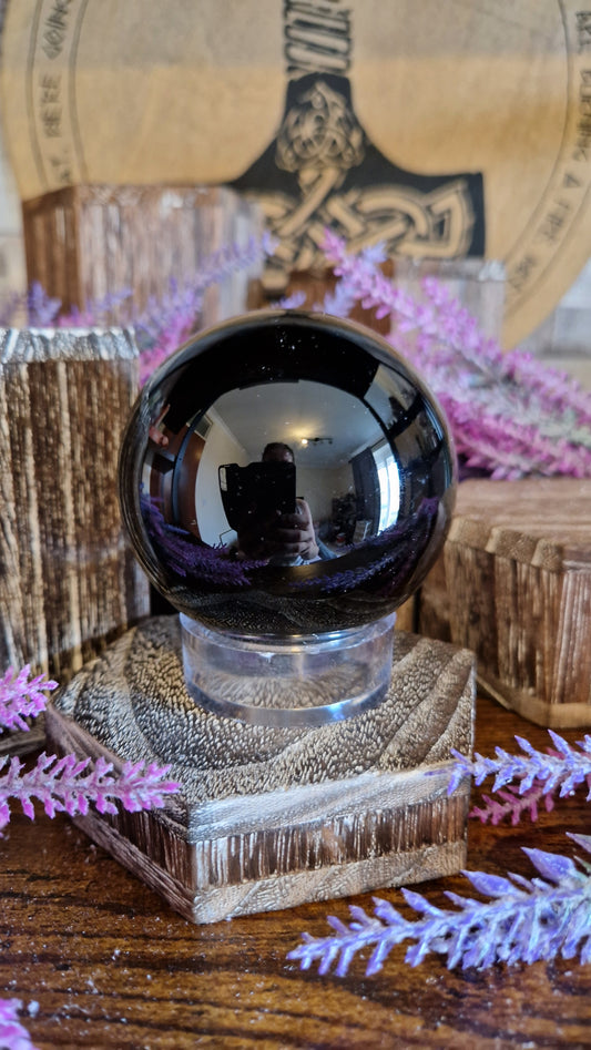 Black Obsidian Sphere - 138