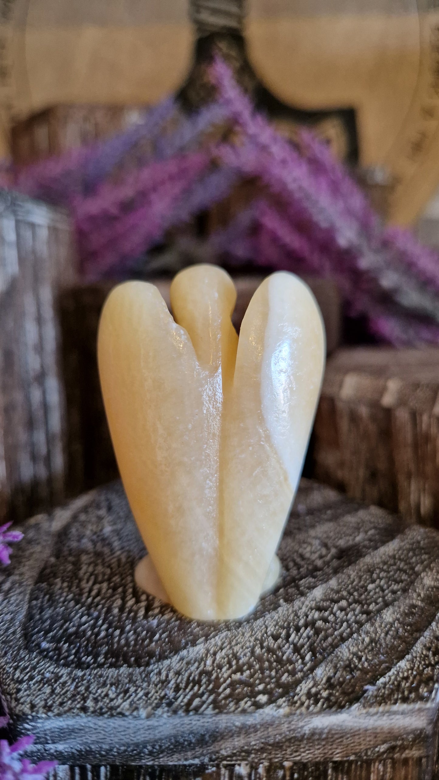 Yellow Calcite Angel - 9