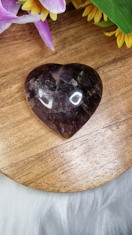 Chevron Amethyst Heart - 392