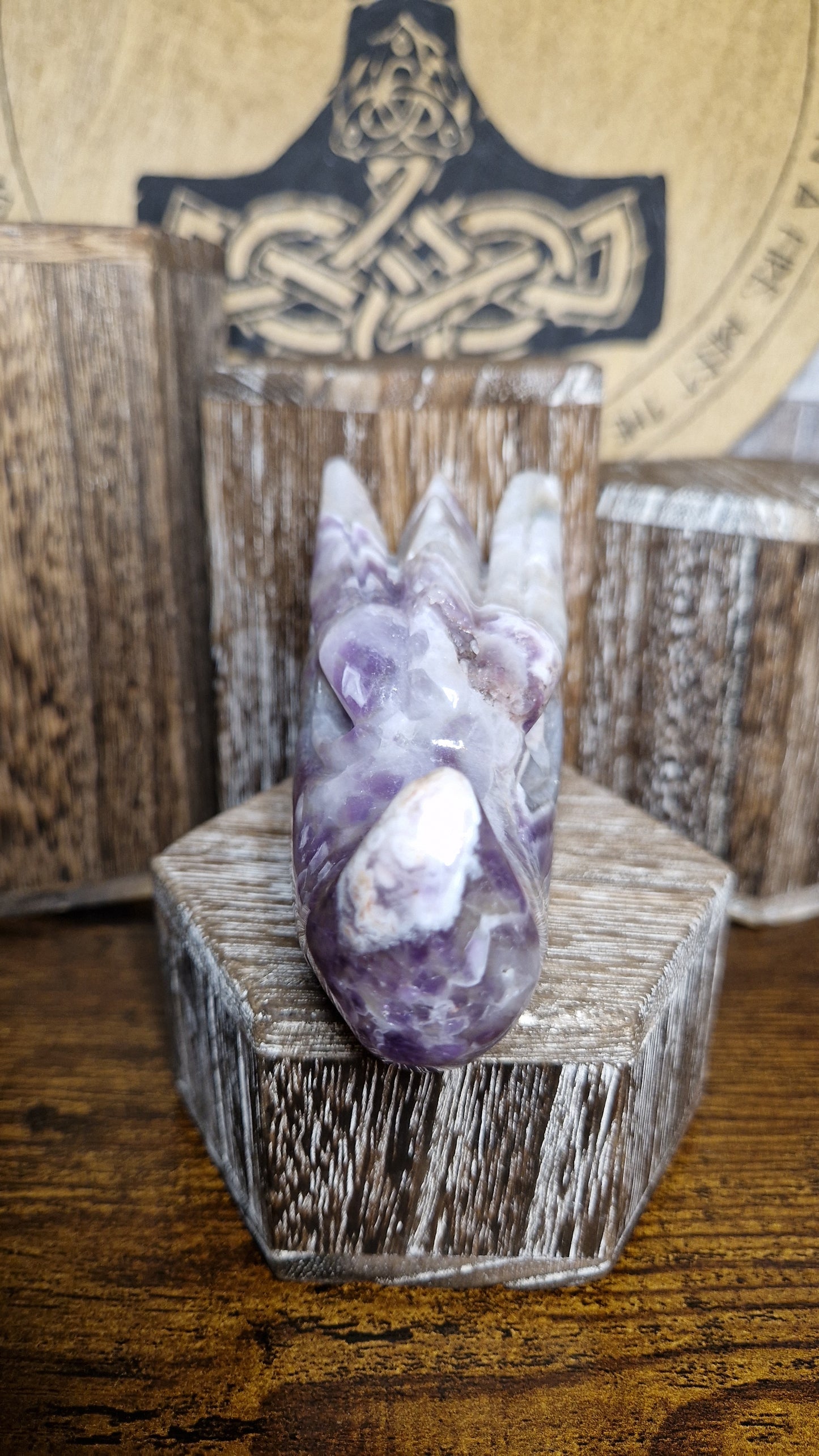 Chevron Amethyst Dragon's Head - 4