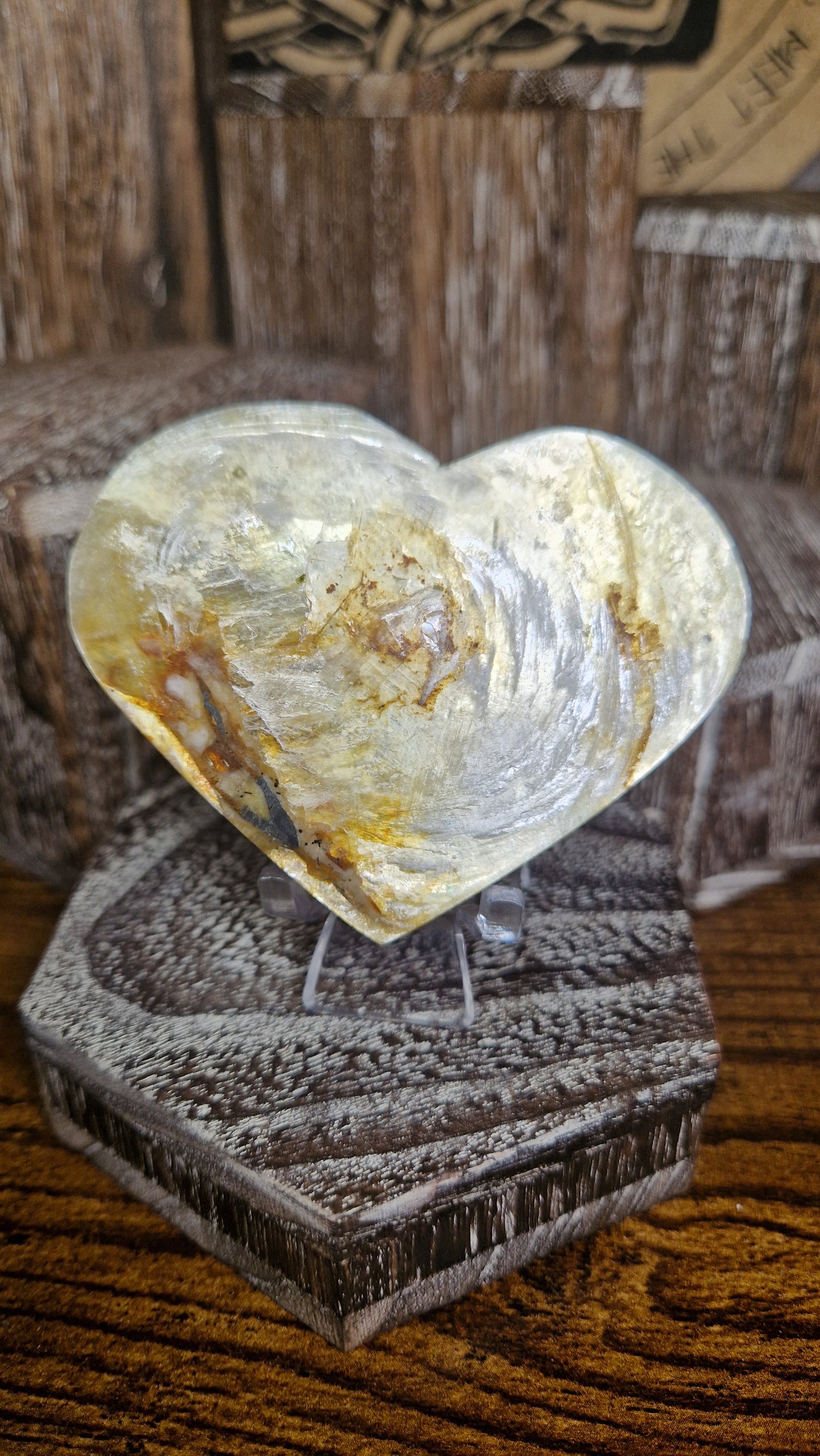 Golden Mica Heart  - 82