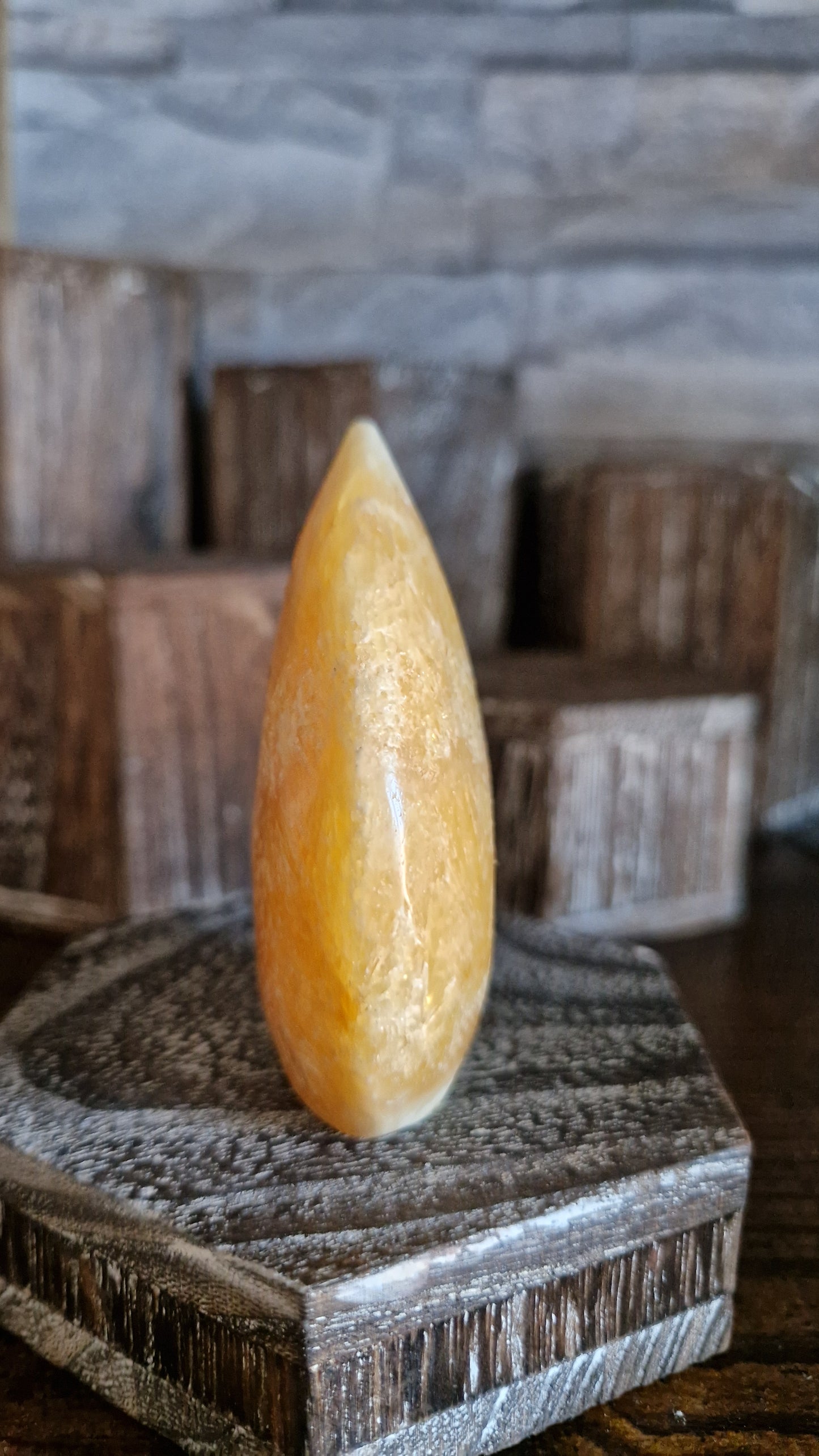Orange Calcite Free Form  - 118