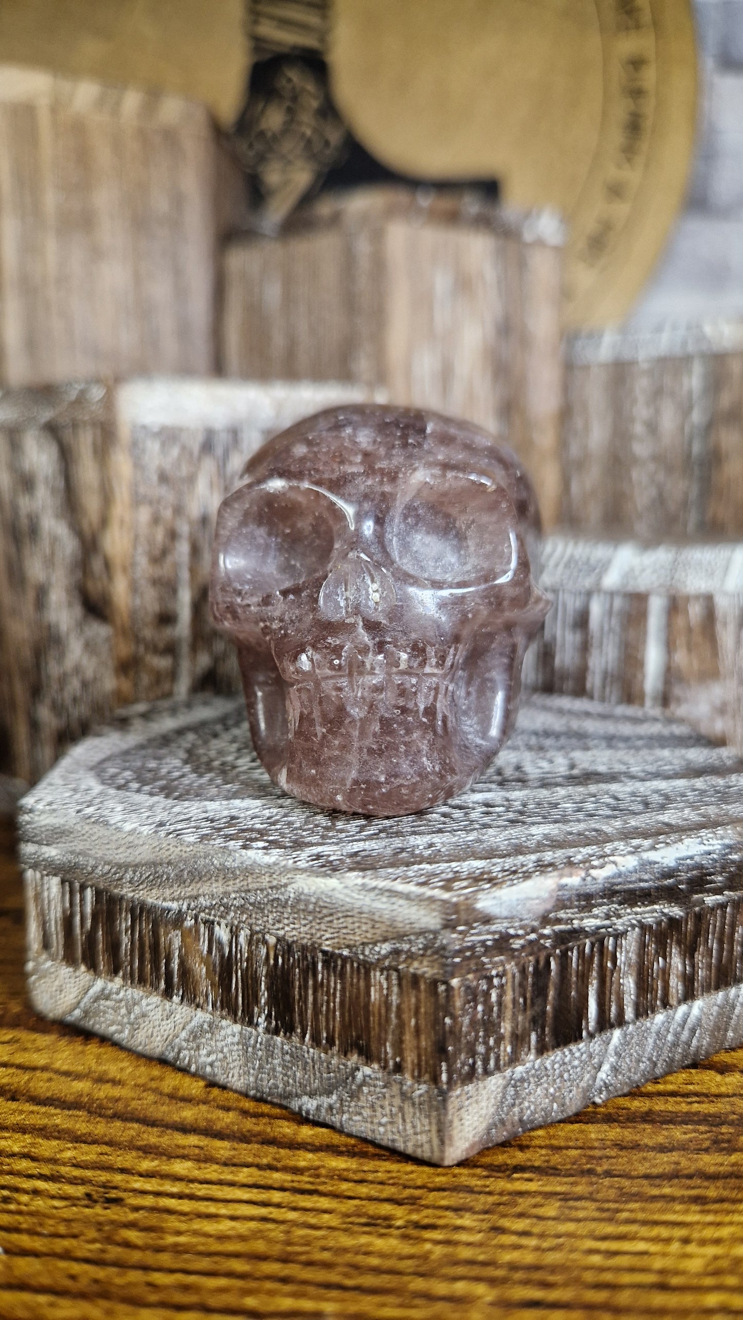 Strawberry Quartz Skull - 13