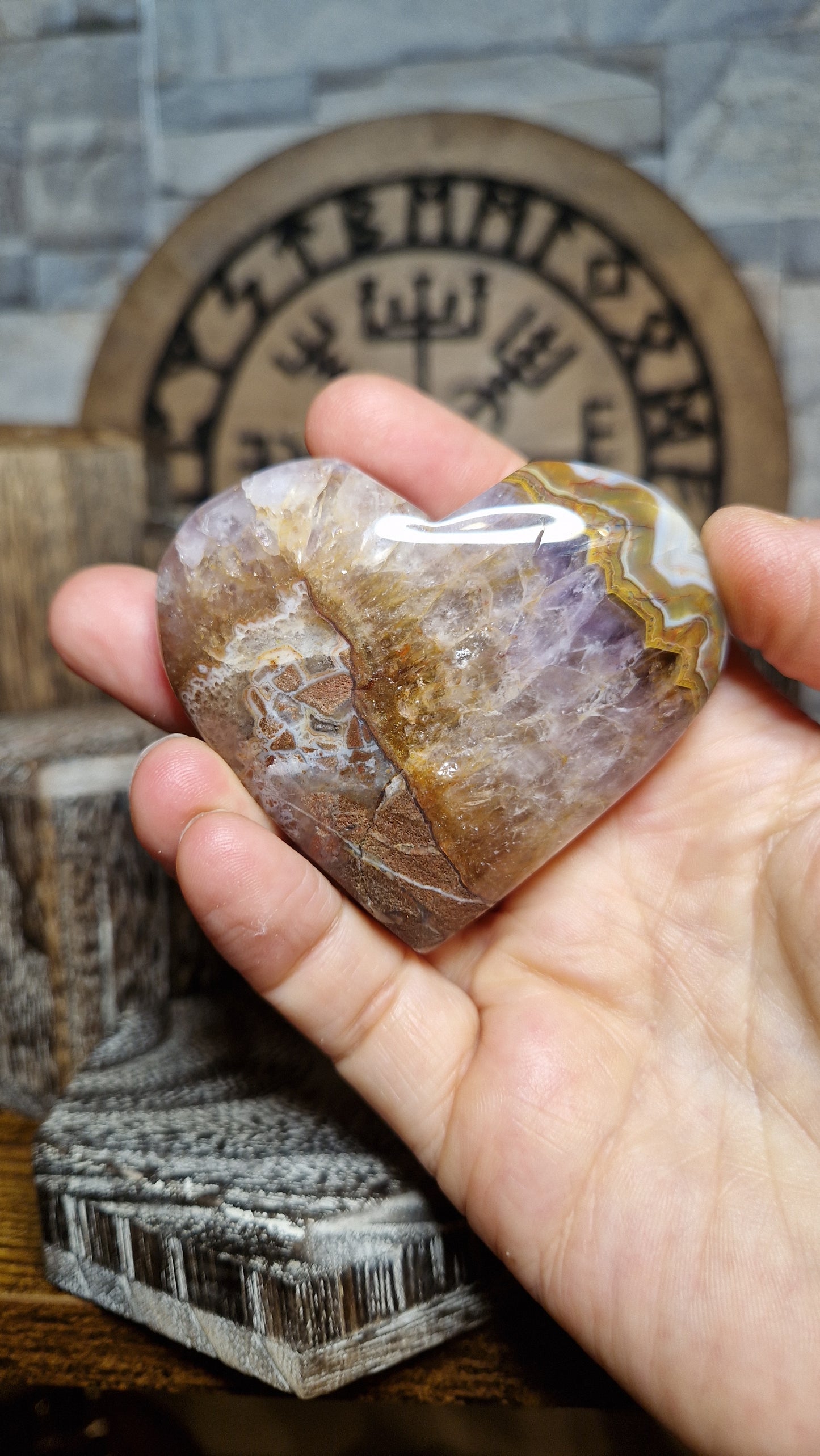 Mexican Amethyst Heart - 20