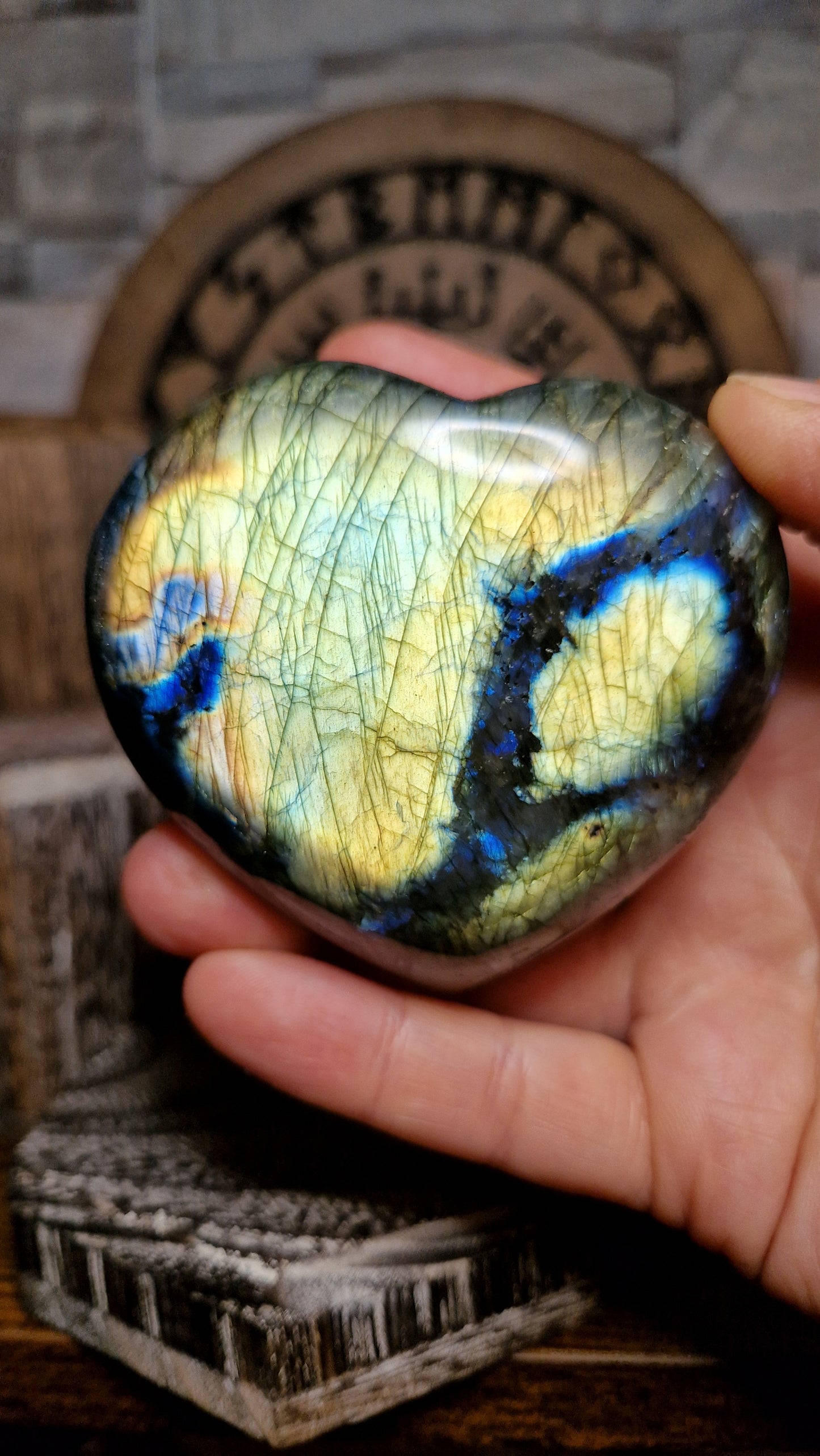 Labradorite Heart  - 15