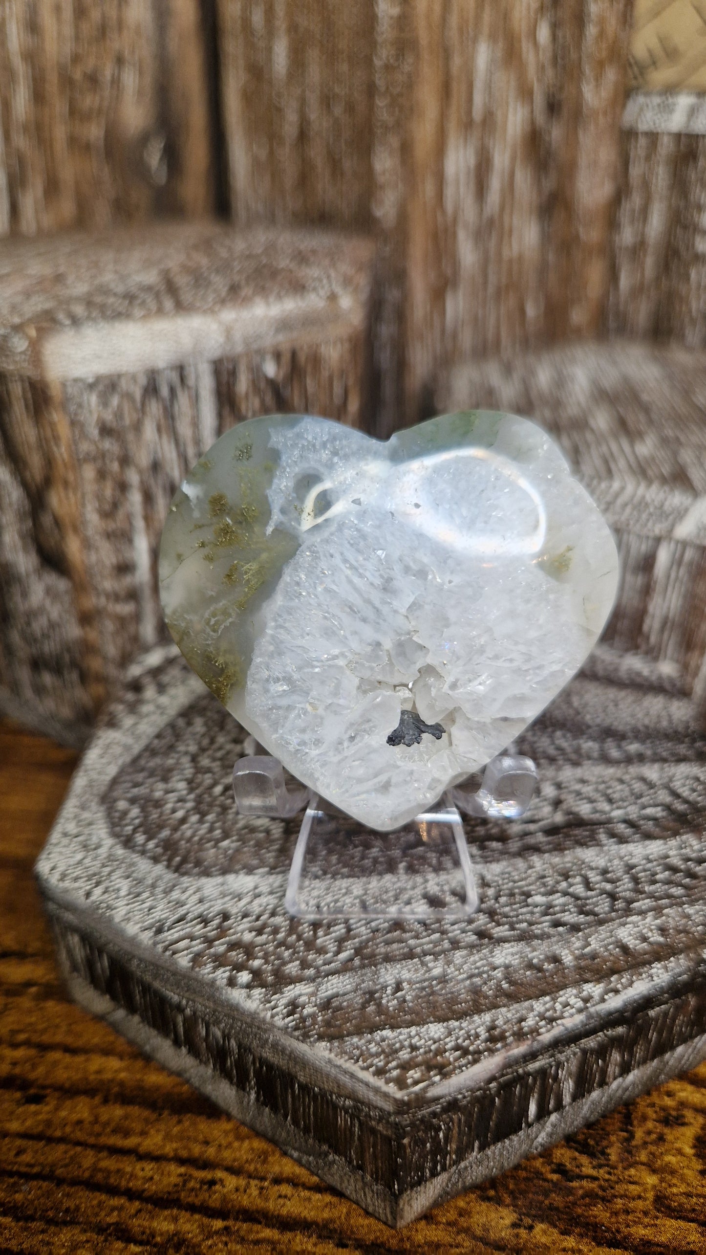 Moss Agate Heart  - 76