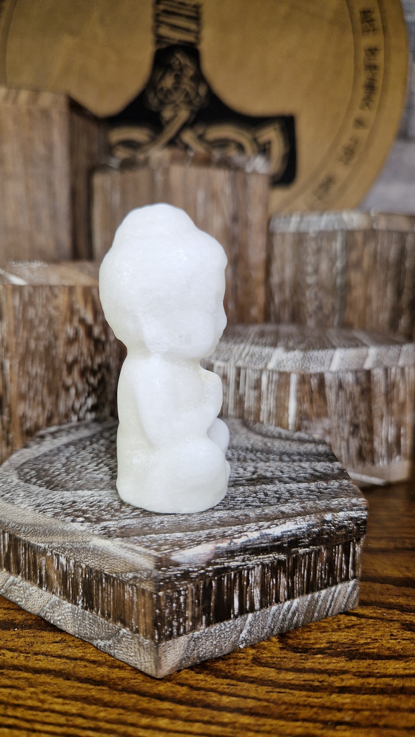 White Calcite Buddha - 7
