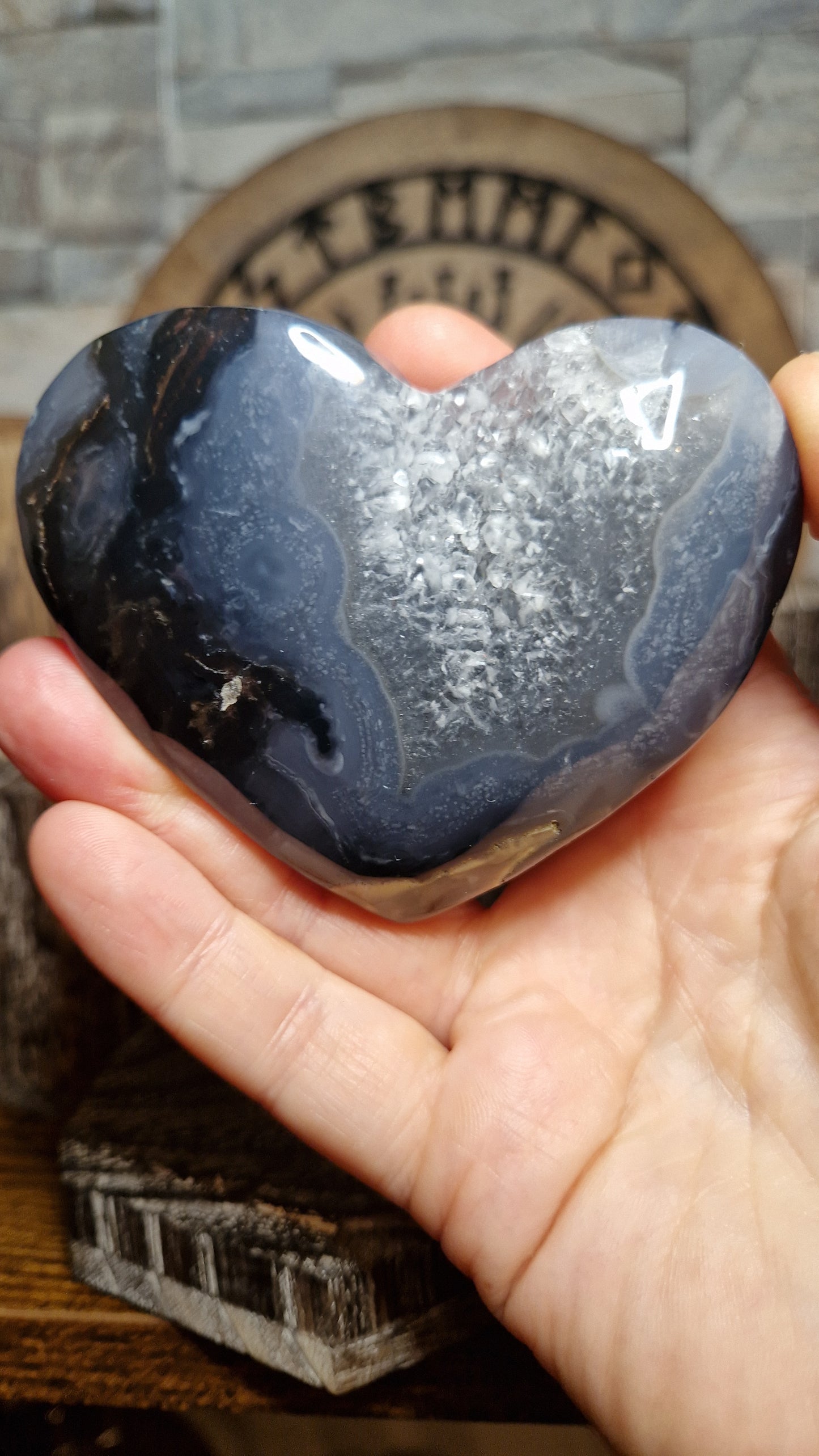 Volcano Agate Heart - 17