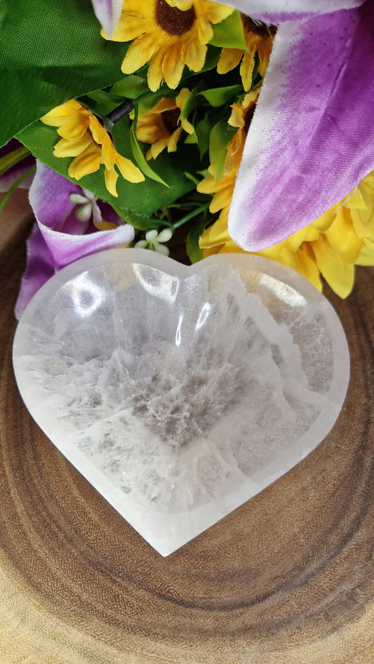Selenite Heart Bowl - 562