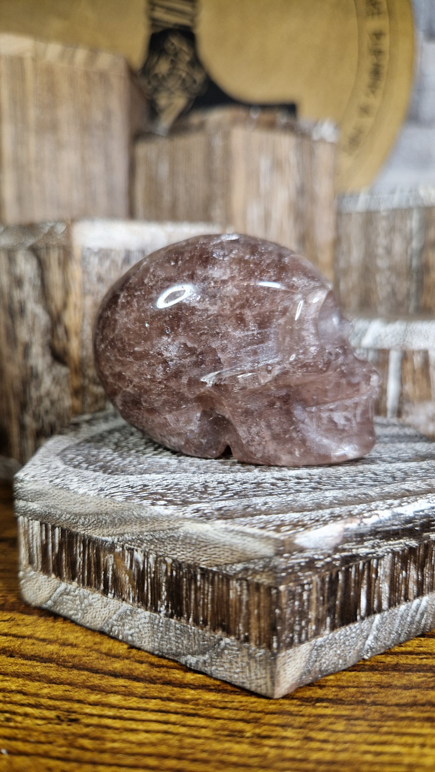Strawberry Quartz Skull - 13
