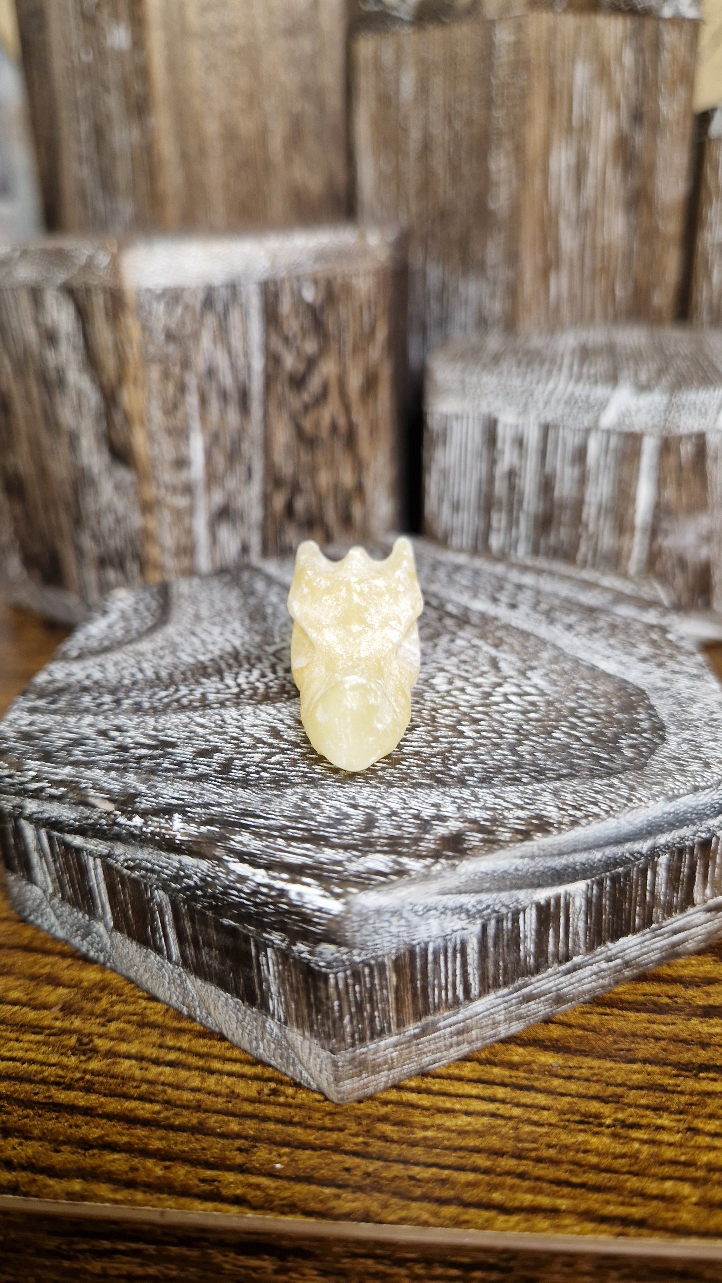 Yellow Calcite Dragon's Head - 18