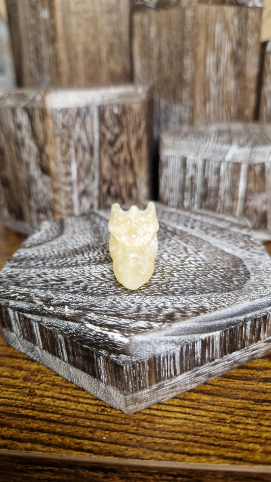 Yellow Calcite Dragon's Head - 18
