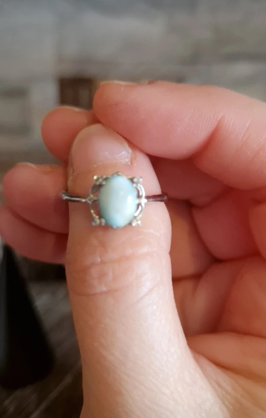 Caribbean Calcite Adjustable Ring