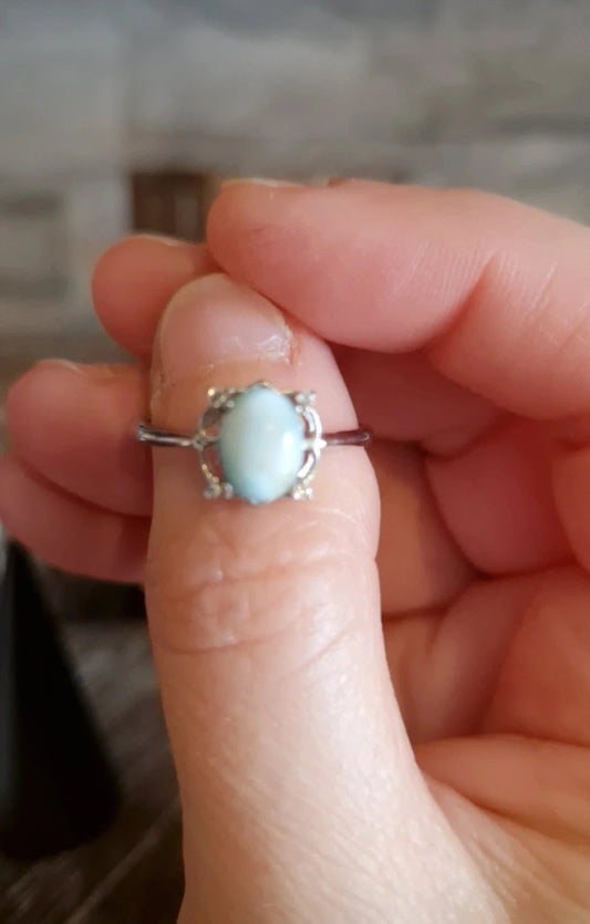 Caribbean Calcite Adjustable Ring