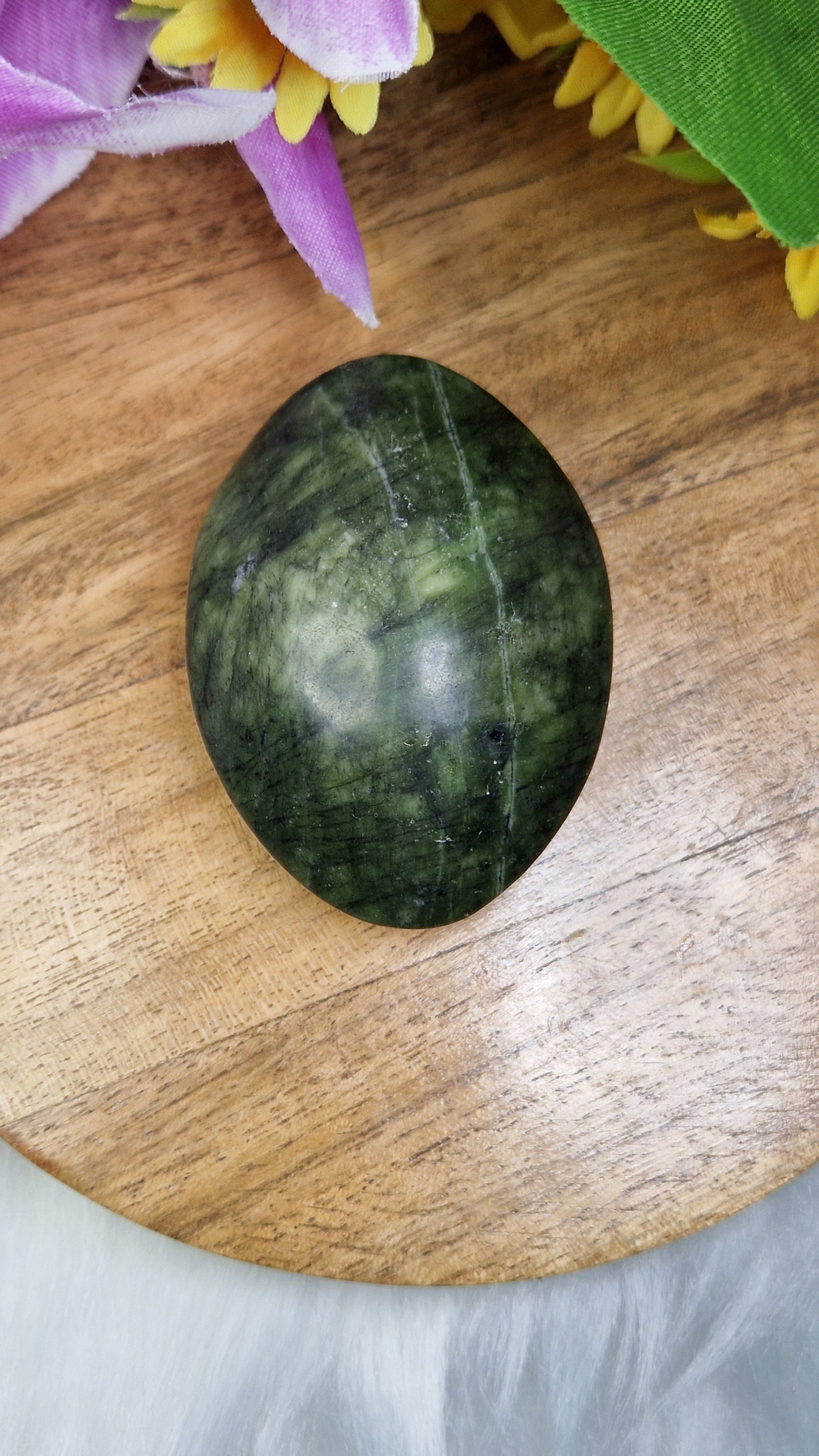 Nephrite Jade Palmstone - 417