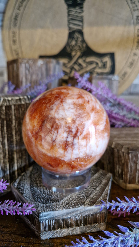 Red Fire Quartz Sphere - 141