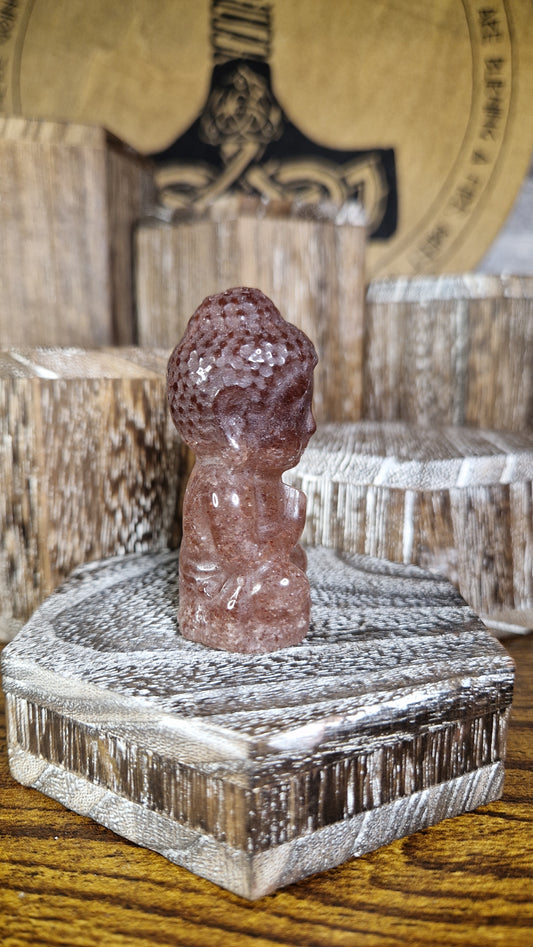Strawberry Quartz Buddha - 4